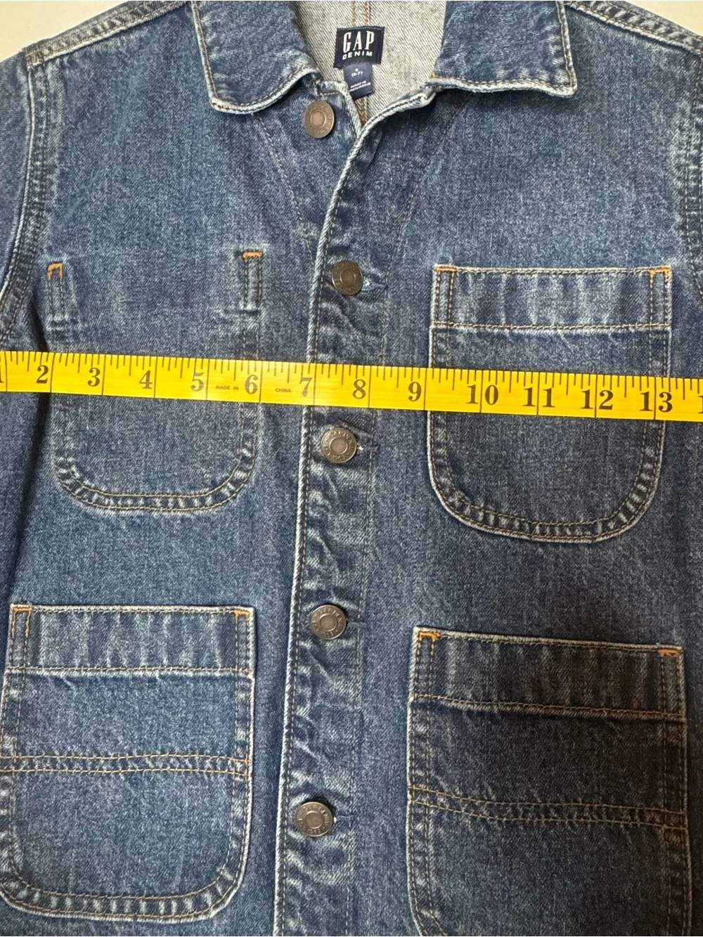GAP Kids Medium Blue Denim Chore Jacket